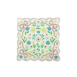 Bunnies In The Garden Pink Floral Petite Napkins