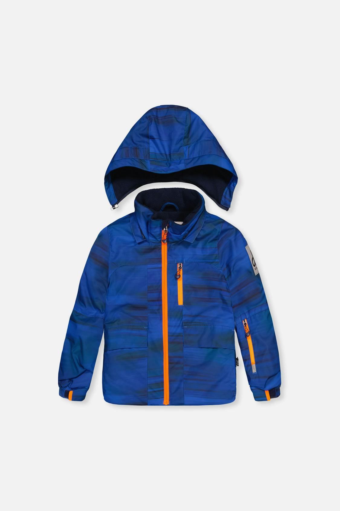 Two Piece Play Snowsuit Navy Blue and Orange with Orange Pants