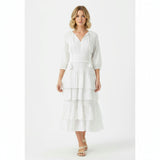 Karmin Womens Ruffle Skirt White Eyelet, White Eyelet