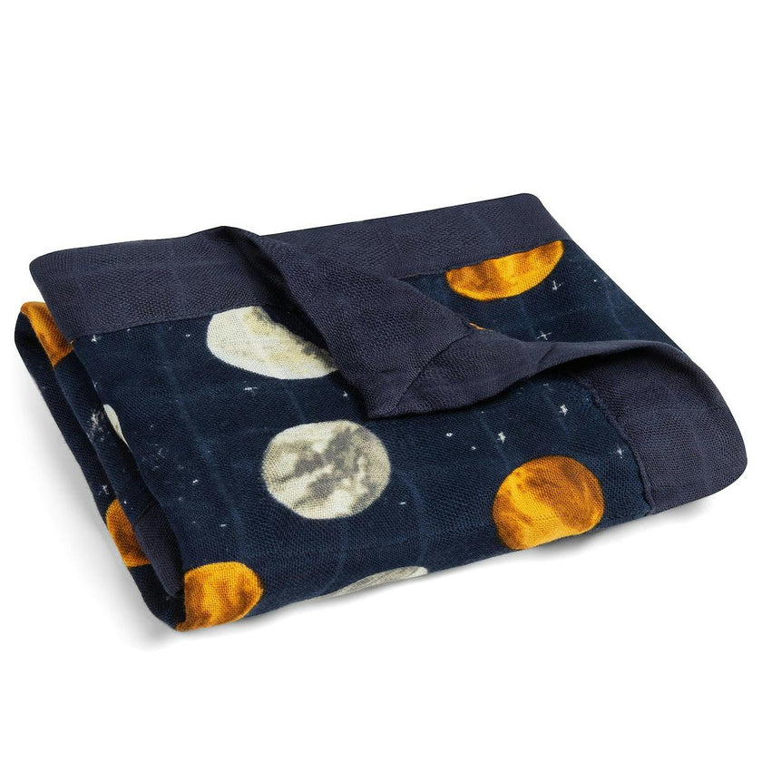 Planets Mini Lovey Two-Layer Muslin Security Blanket