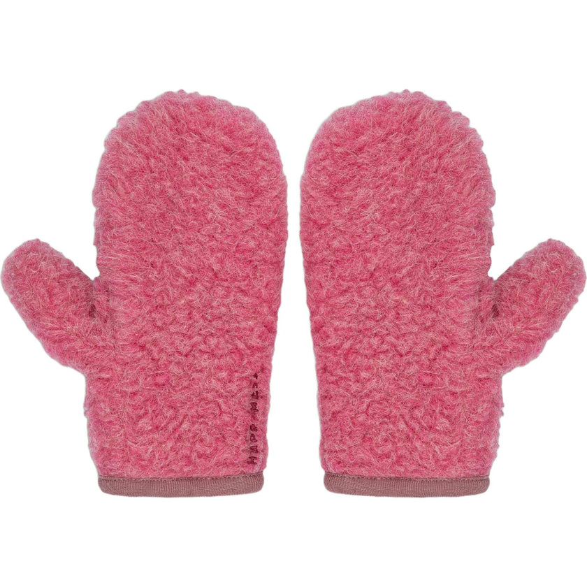 children's merino mittens - dusty pink 6y+