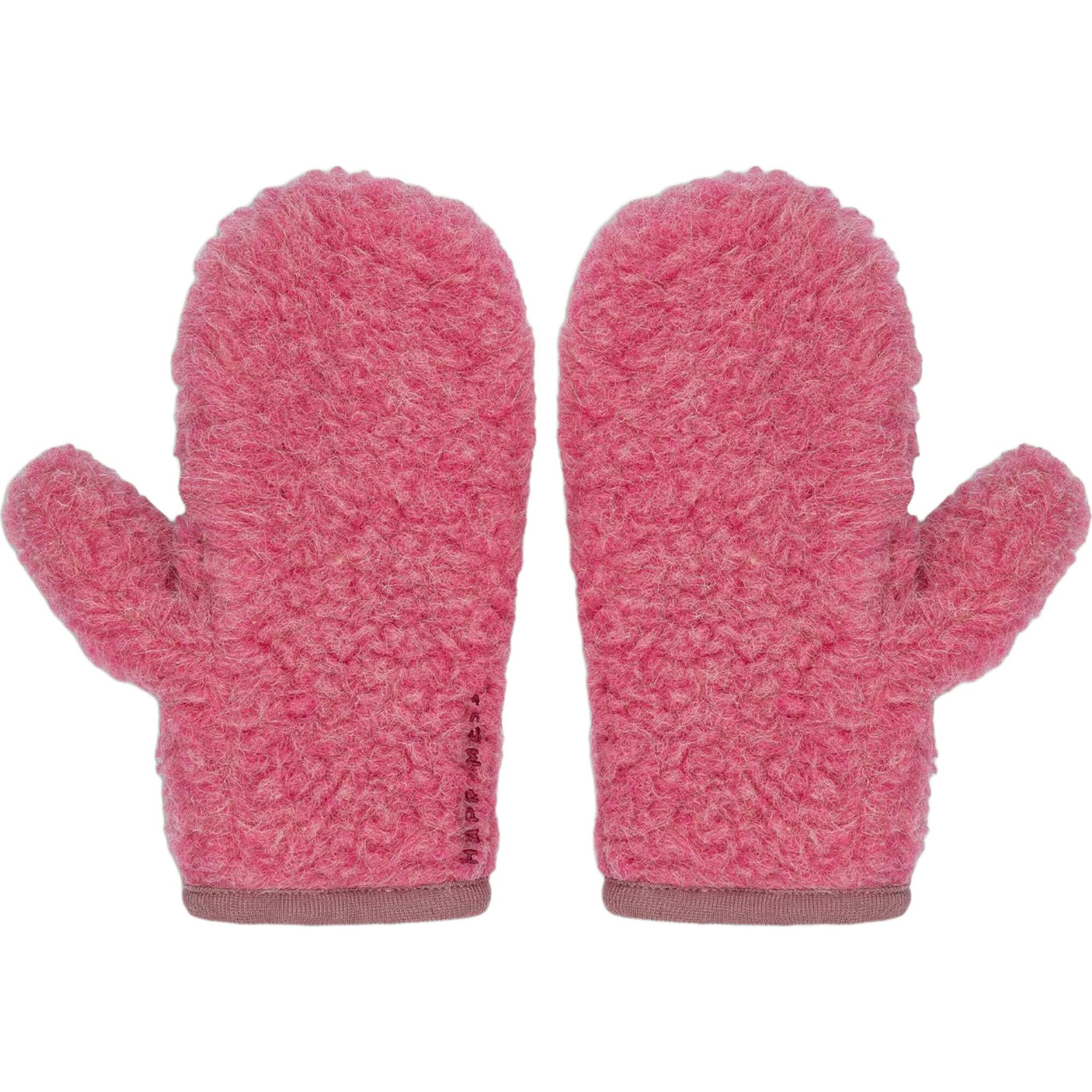 children's merino mittens - dusty pink 6y+