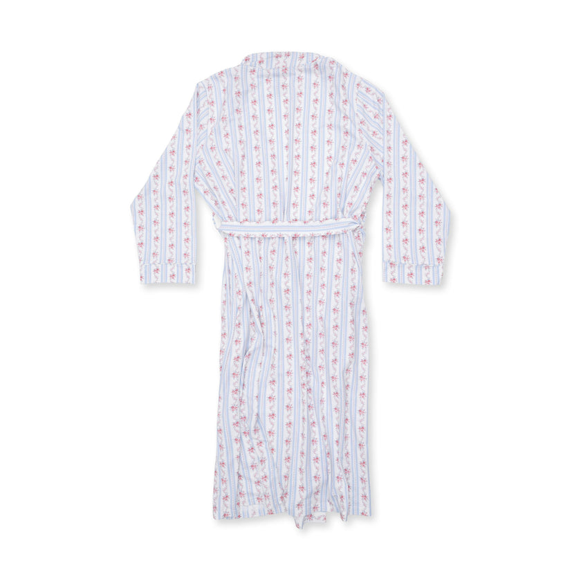 Anna Floral Stripe -  Adult Long Robe
