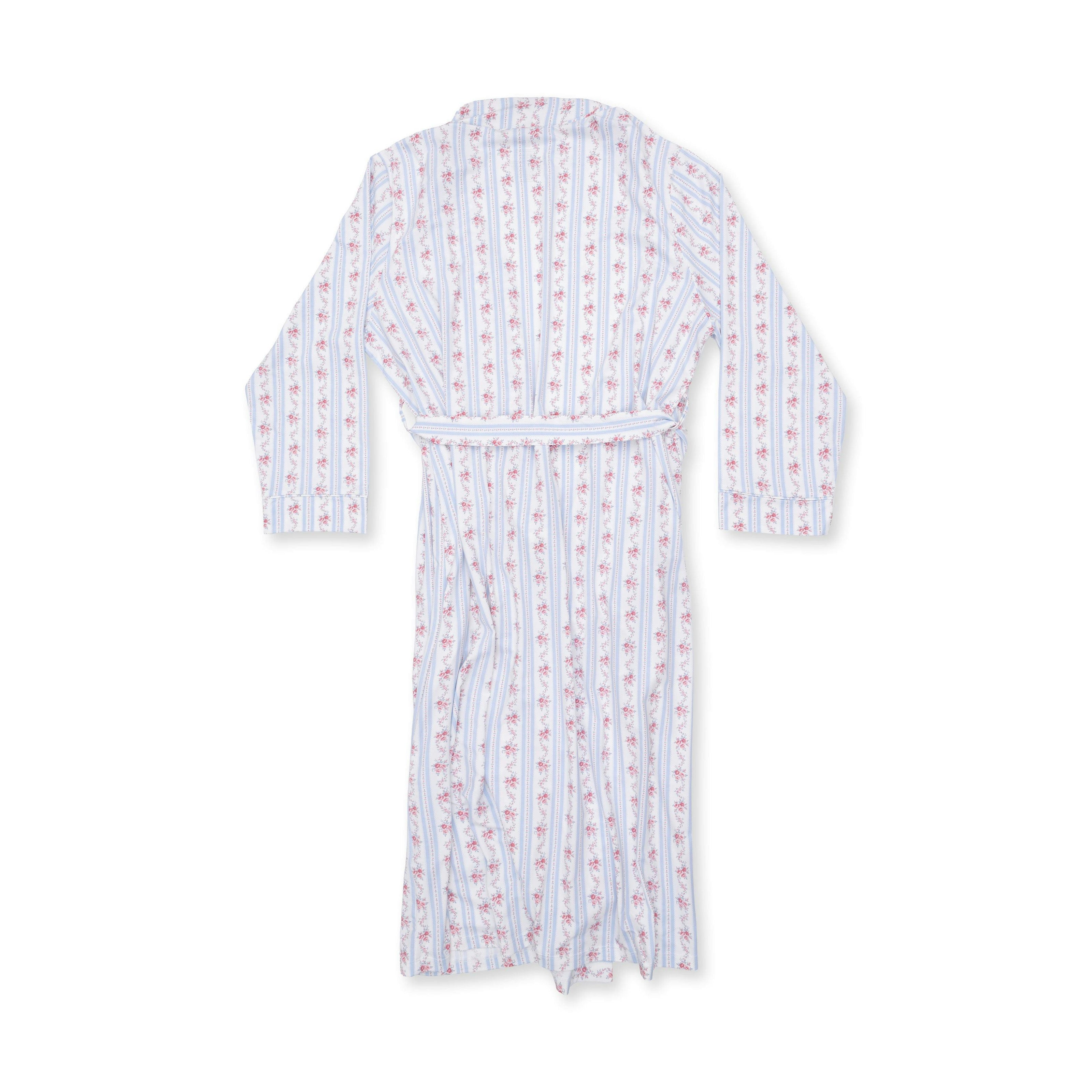 Anna Floral Stripe -  Adult Long Robe