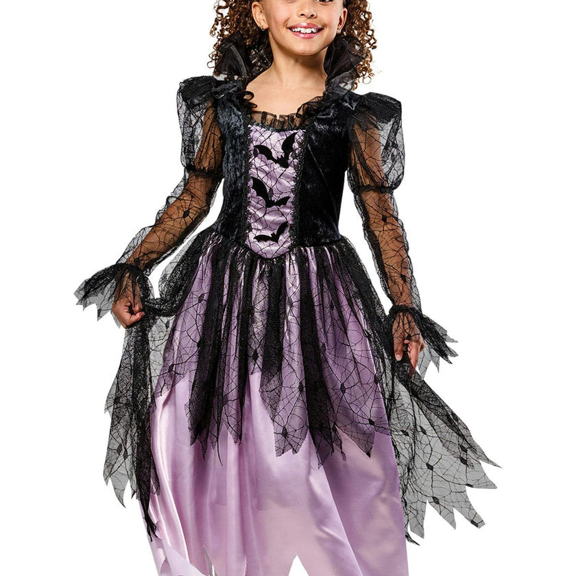 Girls' Purple and Black Gothic Queen Costume