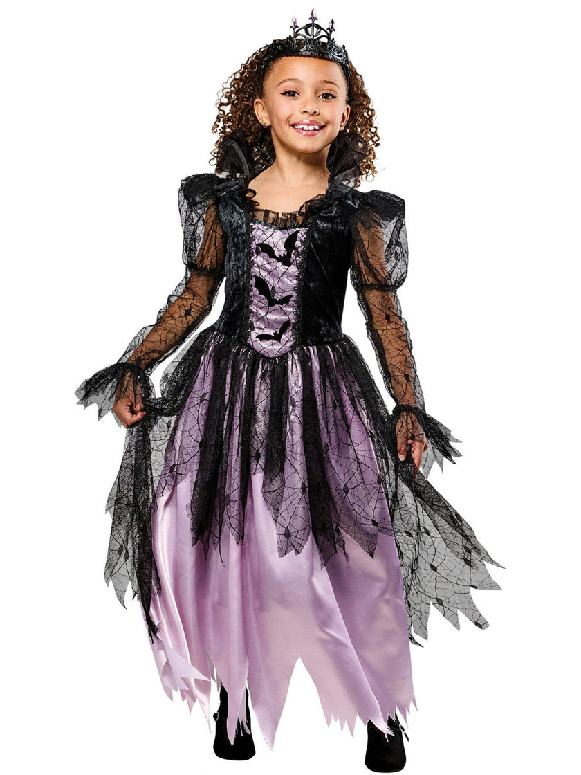 Girls' Purple and Black Gothic Queen Costume