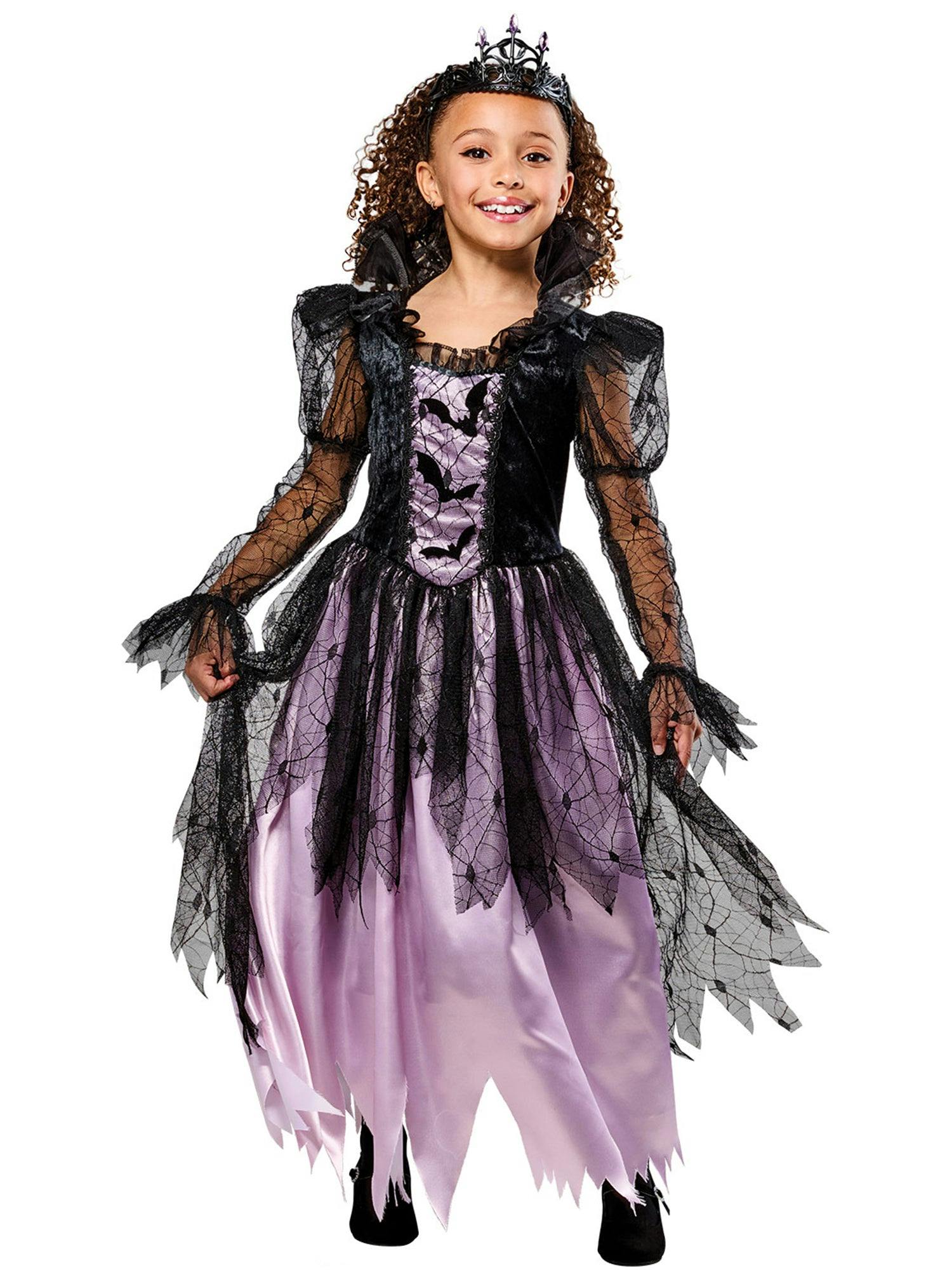 Girls' Purple and Black Gothic Queen Costume