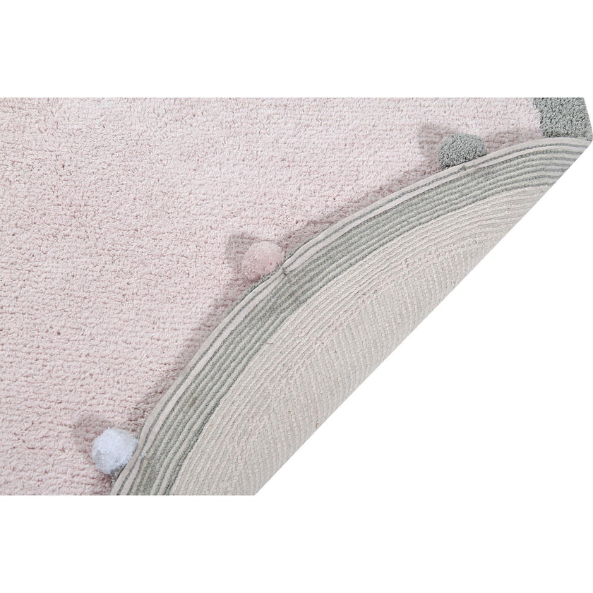 Bubbly Round Rug With Pom Poms