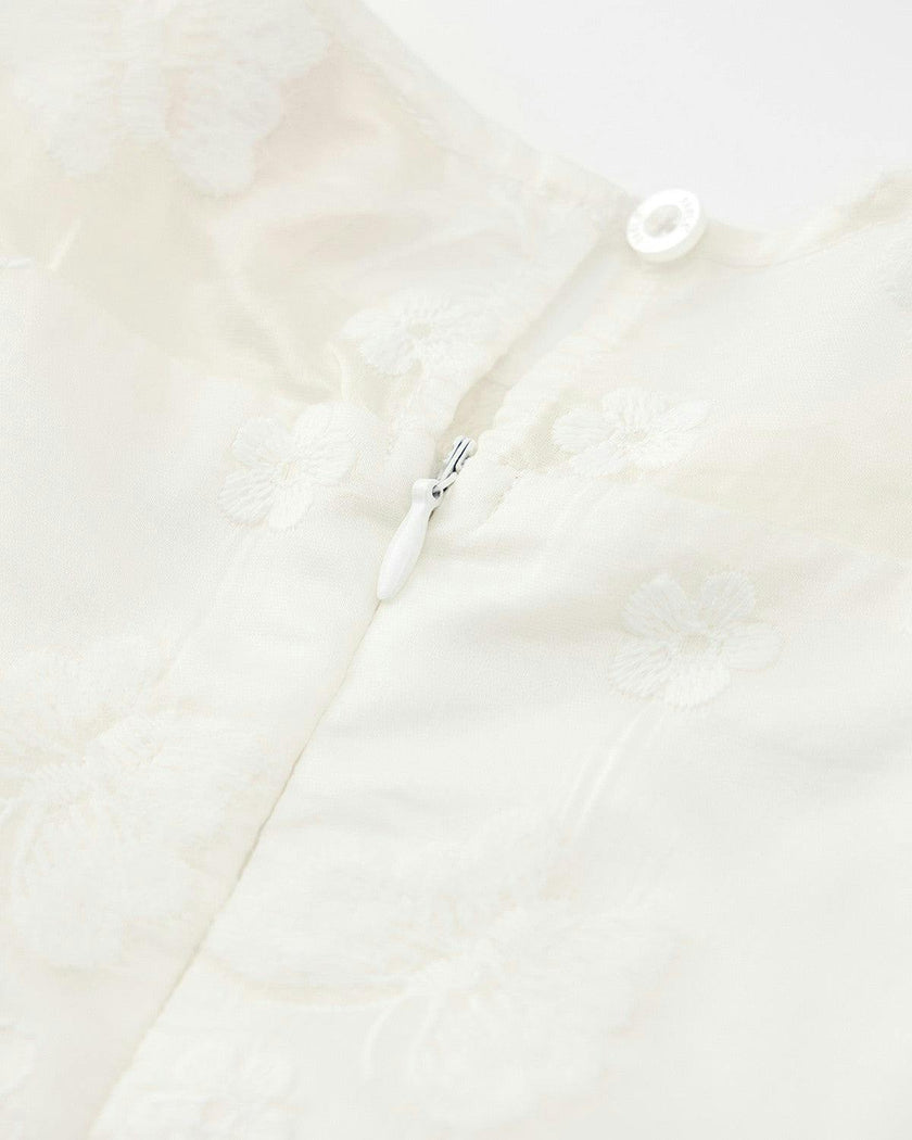 Alisha Frill Embroidered Mini Dress (Baby)