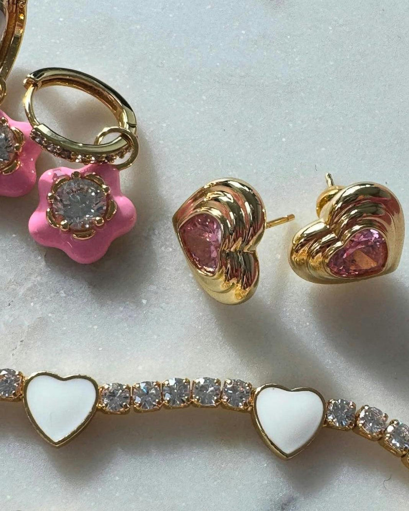 RETRO HEART EARRINGS