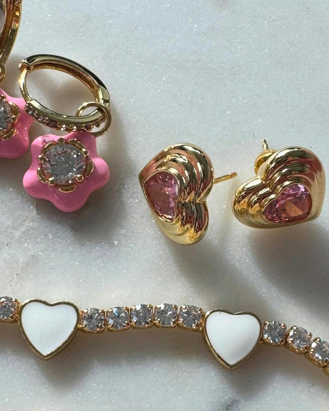 RETRO HEART EARRINGS