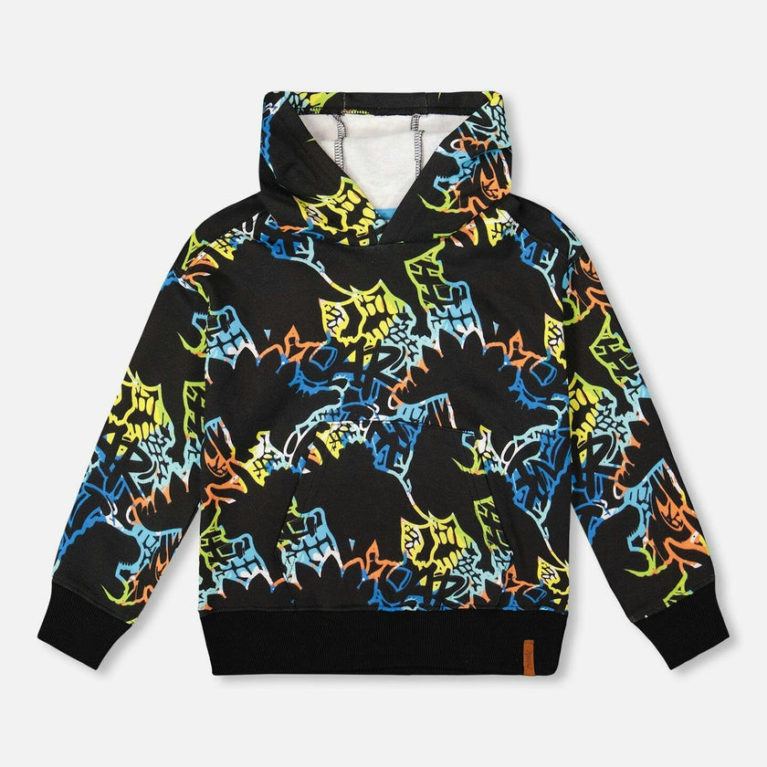 Printed Hooded Fleece Sweatshirt