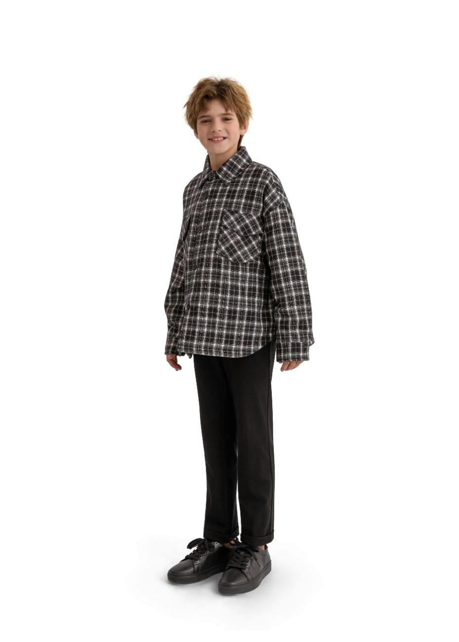 Gray Plaid Flannel Shirt