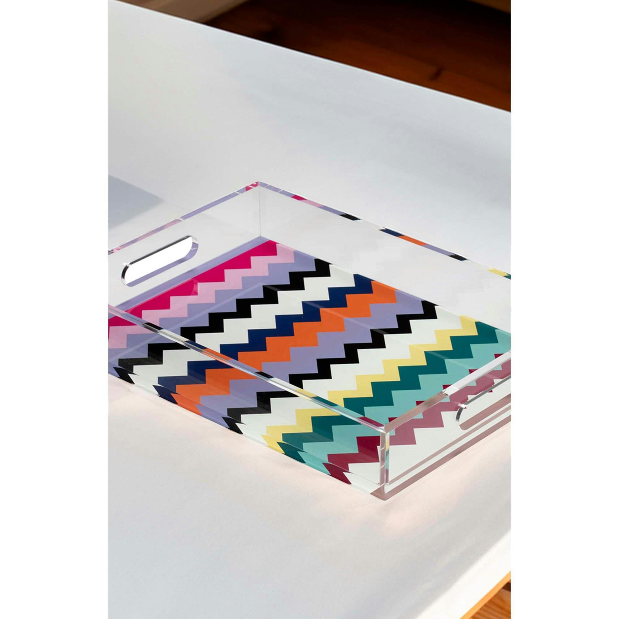 Tray Riverbero Vassoiio Multicolor Medium Tray 9.8 X 13.8 In