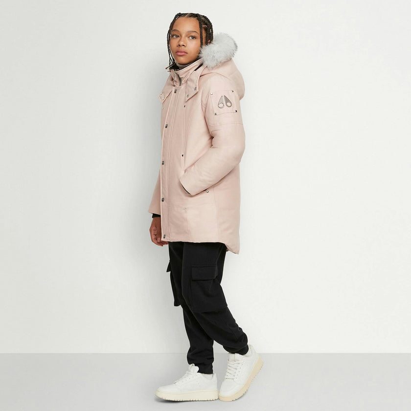 MOOSE KNUCKLES Unisex Parka with Shearling Hood - Dusty Rose