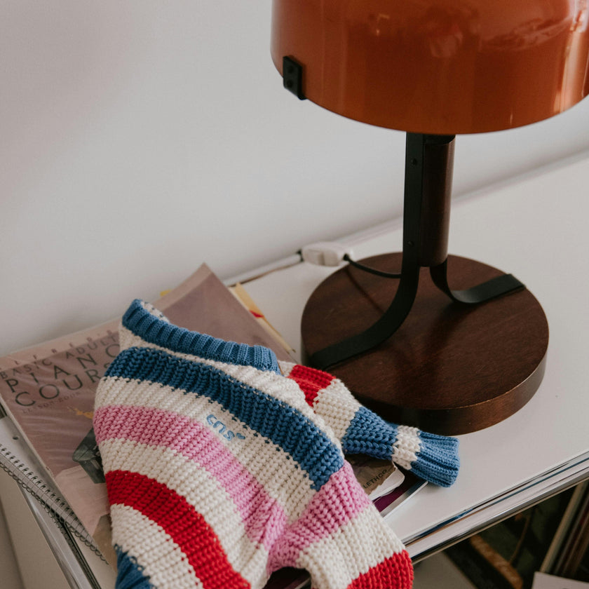 Celosia Baby Jumper Iris Whisper Stripes