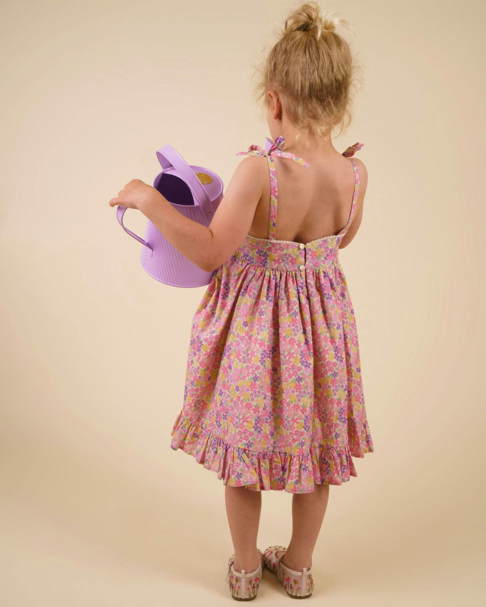 Alena Dress - Emma Floral Purple print