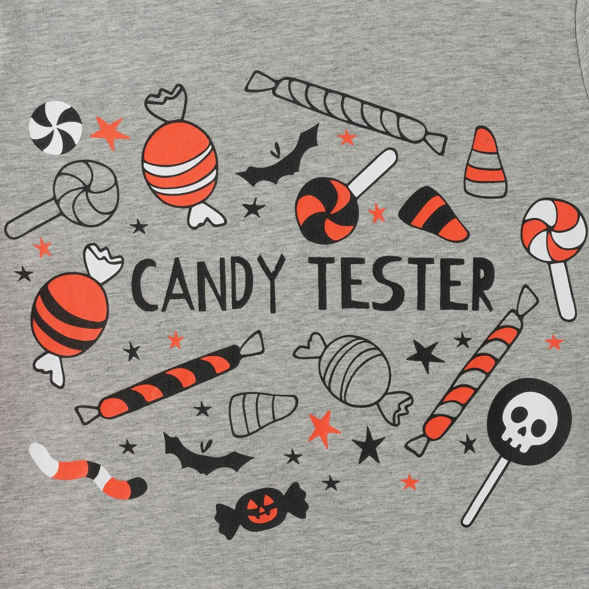 Boys Halloween Two-Fer Tee | Candy Tester - Grey