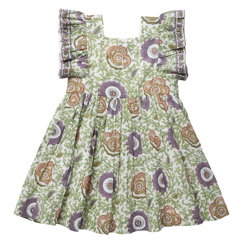 Girls Elsie Dress - Lilac Lisbon Floral