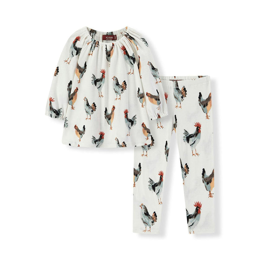 Organic Cotton Dress & Legging Set