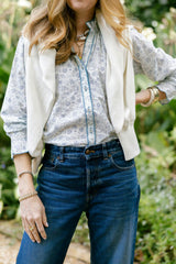 Harper Top in Floral Blues