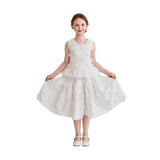 White Lucienne Quilted Skirt Set