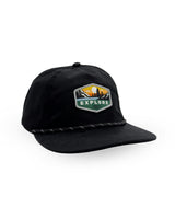 Explore Snapback Hat - Black Twill
