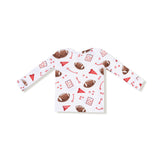 Touchdown Time - Red - Long Sleeve Loungewear Set
