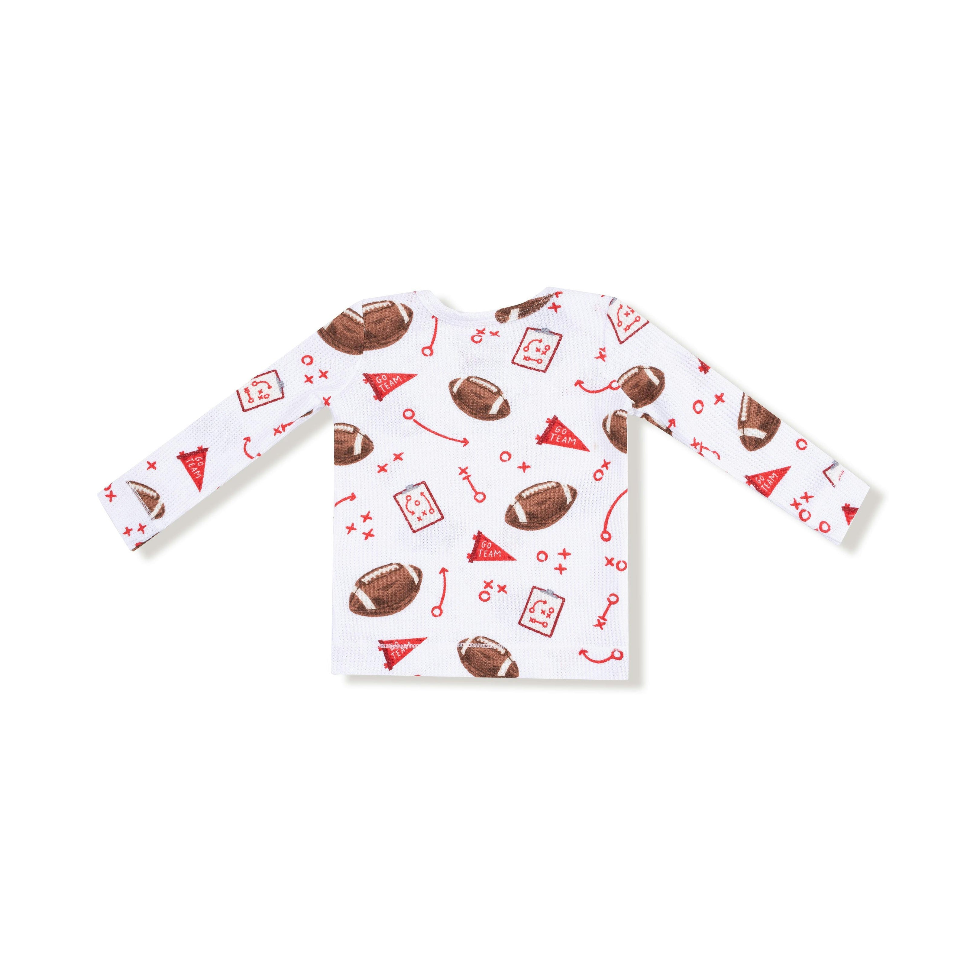 Touchdown Time - Red - Long Sleeve Loungewear Set