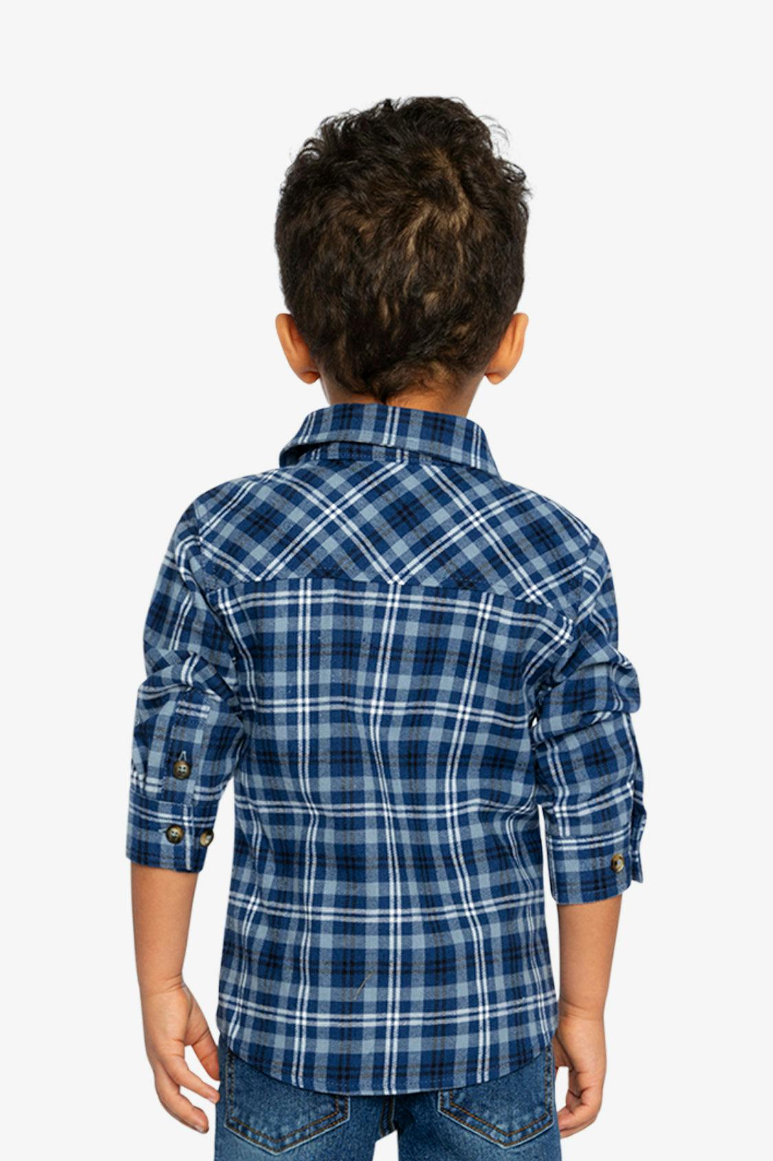 Plaid Shirt Blue And White