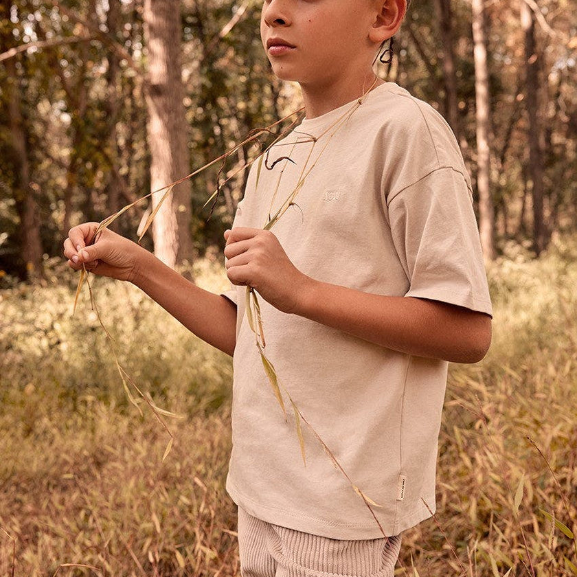 Relaxed Organic Cotton T-Shirt With SOW Embroidery