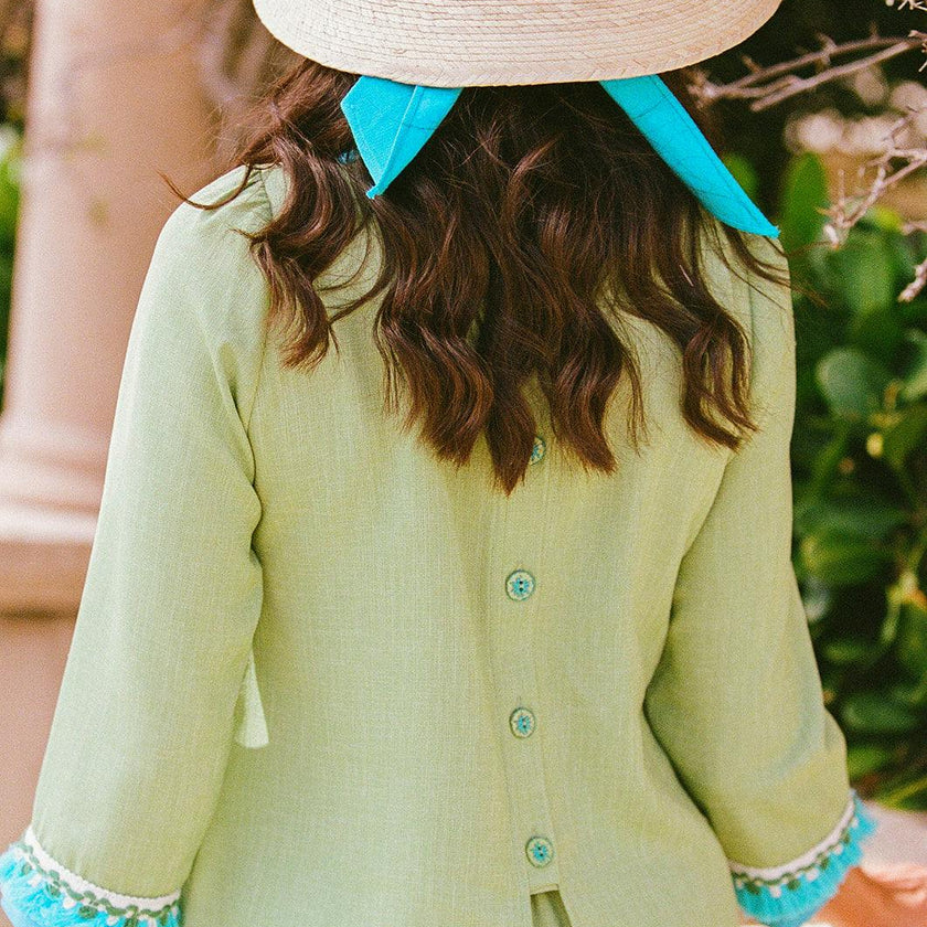 Clematis Bucket Hat (PreOrder Shipping June 15th) - French Blue Wide & Short Grosgrain Ribbon