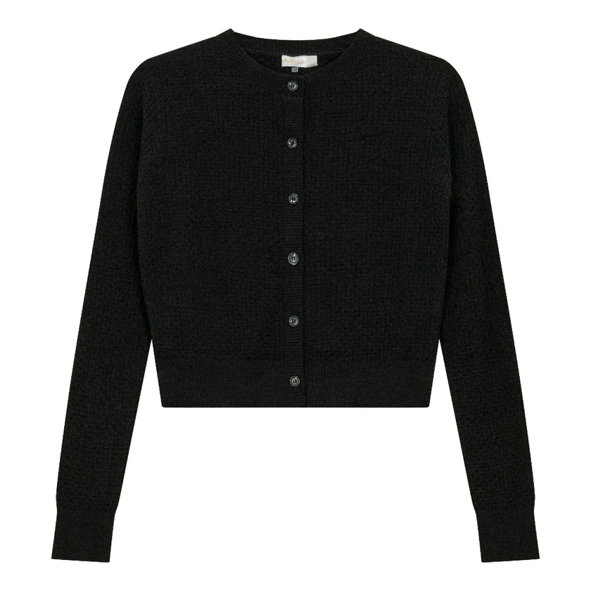 Textured Knit Crop Cardigan
