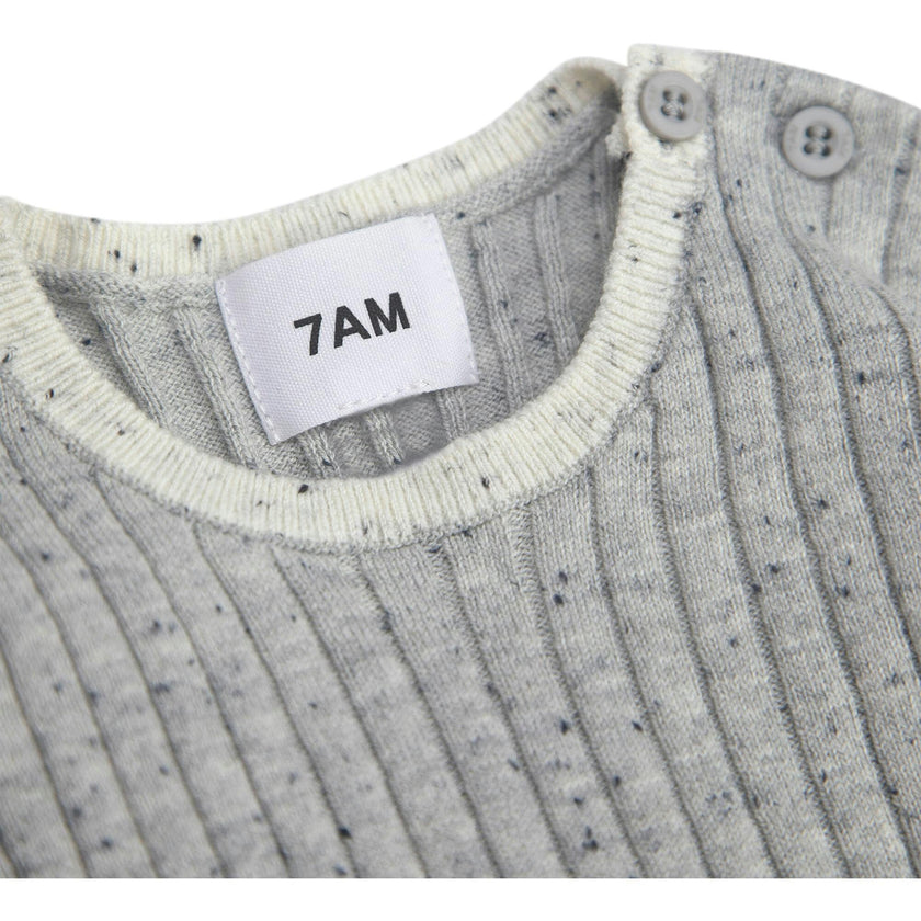 Ribbed Knit Short Sleeve Retro Top