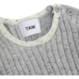 Ribbed Knit Short Sleeve Retro Top