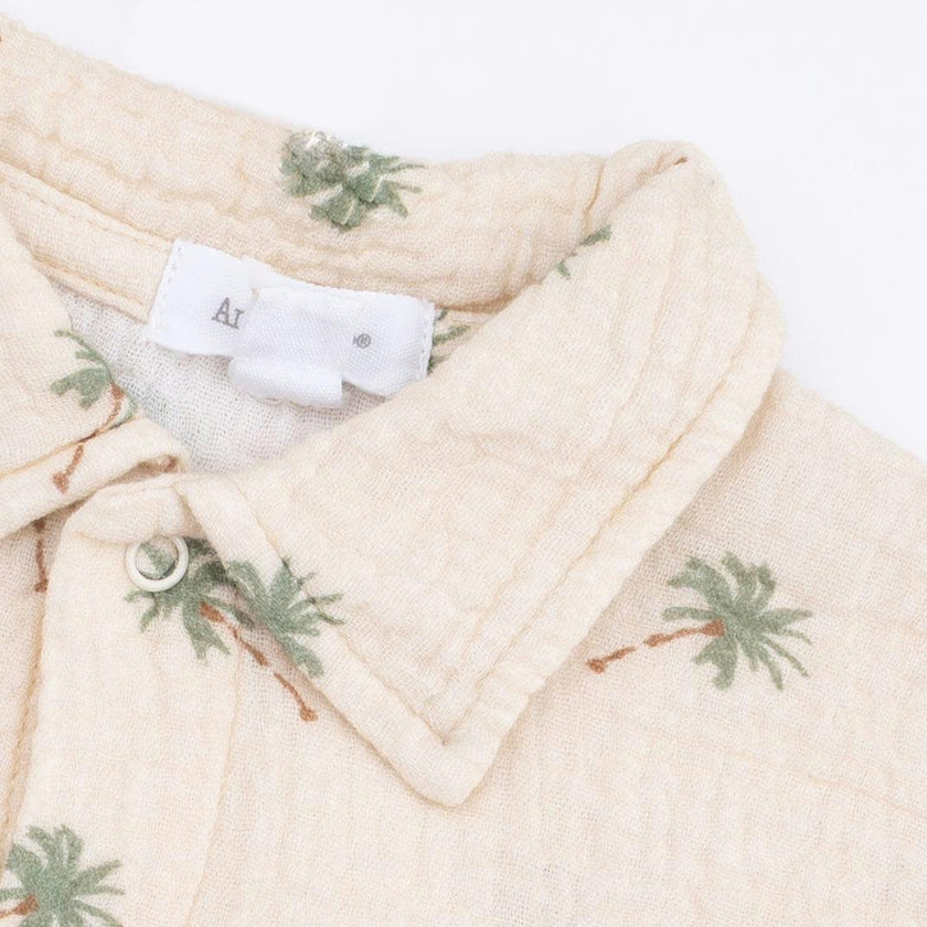 Palm Trees - Polo Button Up with Casual Short