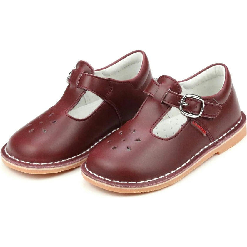 Joy Waxed Leather T-Strap Mary Jane