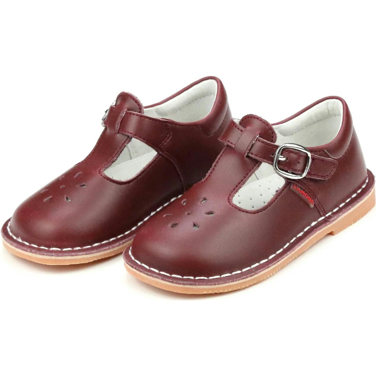 Joy Waxed Leather T-Strap Mary Jane