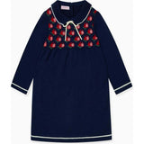 Navy Pomegranate Merino Girl Knitted Dress