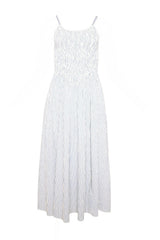 Maxwell Dress in Blue & White Pinstripe