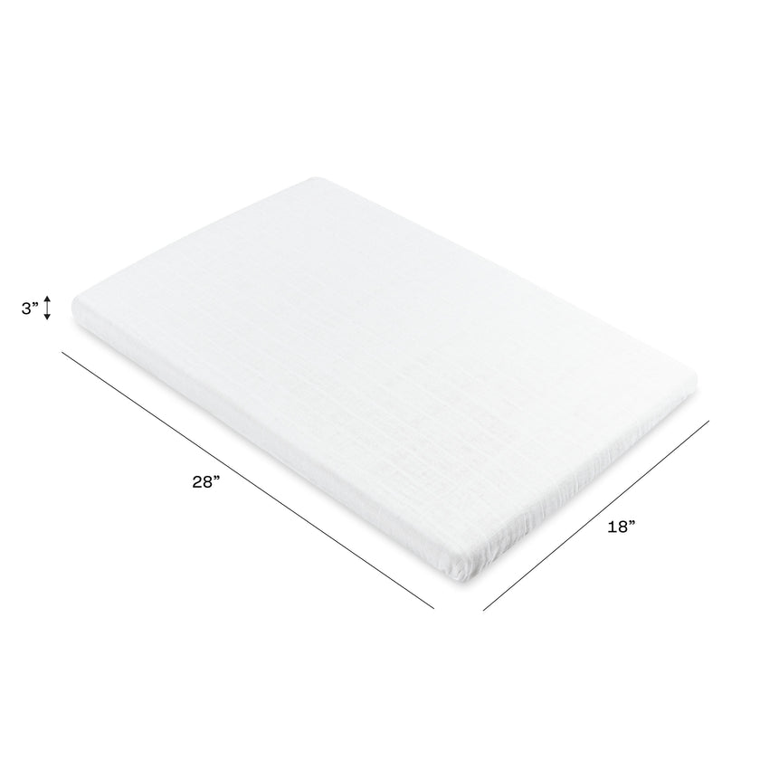 All-Stages Bassinet Sheet in GOTS Certified Organic Muslin Cotton