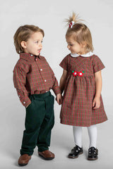 Plaid Dress With Flowers