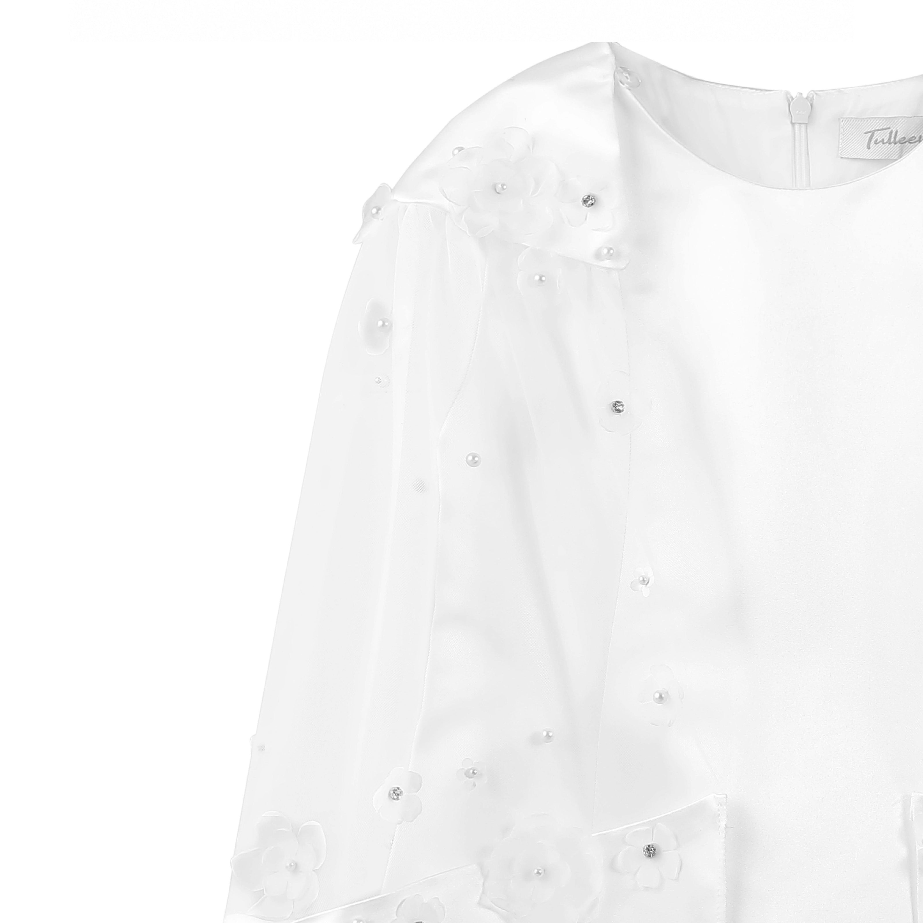 White HoneyBelle Floral Overlay Dress