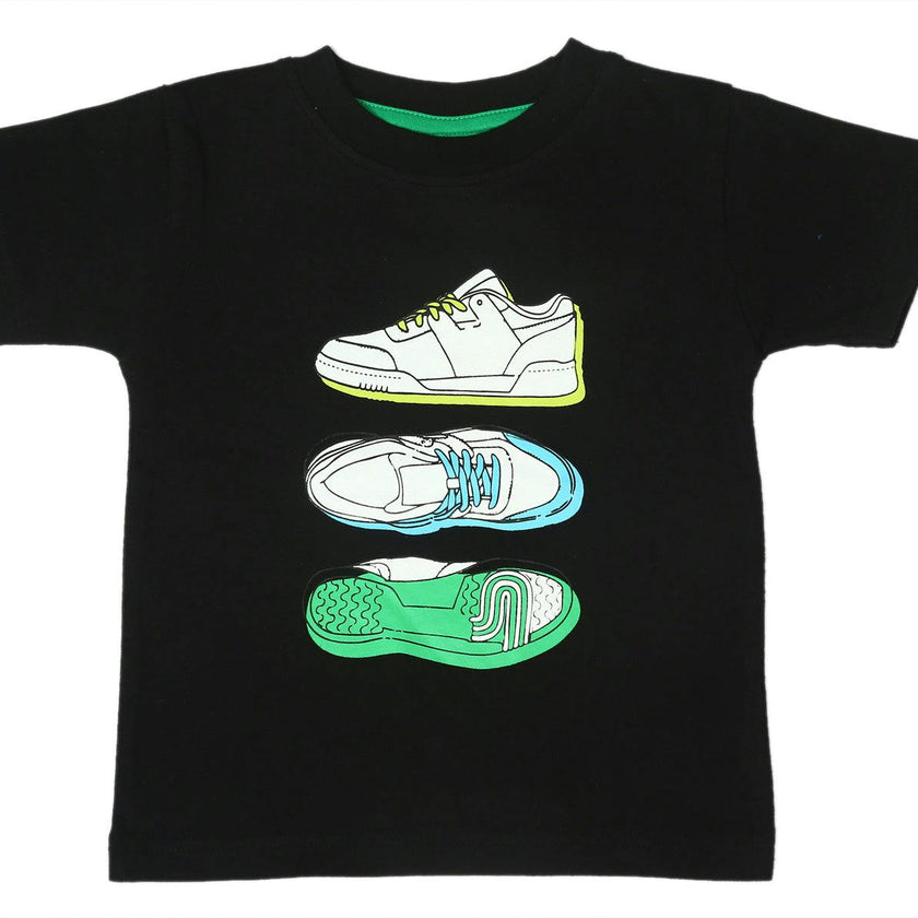 Kids Tee - Sneaks on Black
