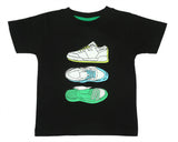 Kids Tee - Sneaks on Black