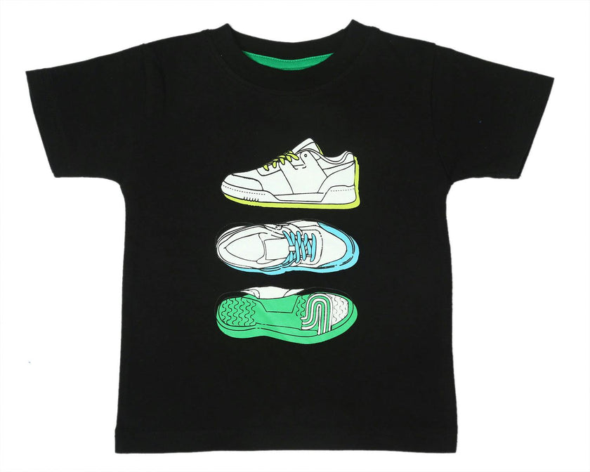 Kids Tee - Sneaks on Black