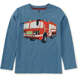 Firetruck Graphic Tee, Blue