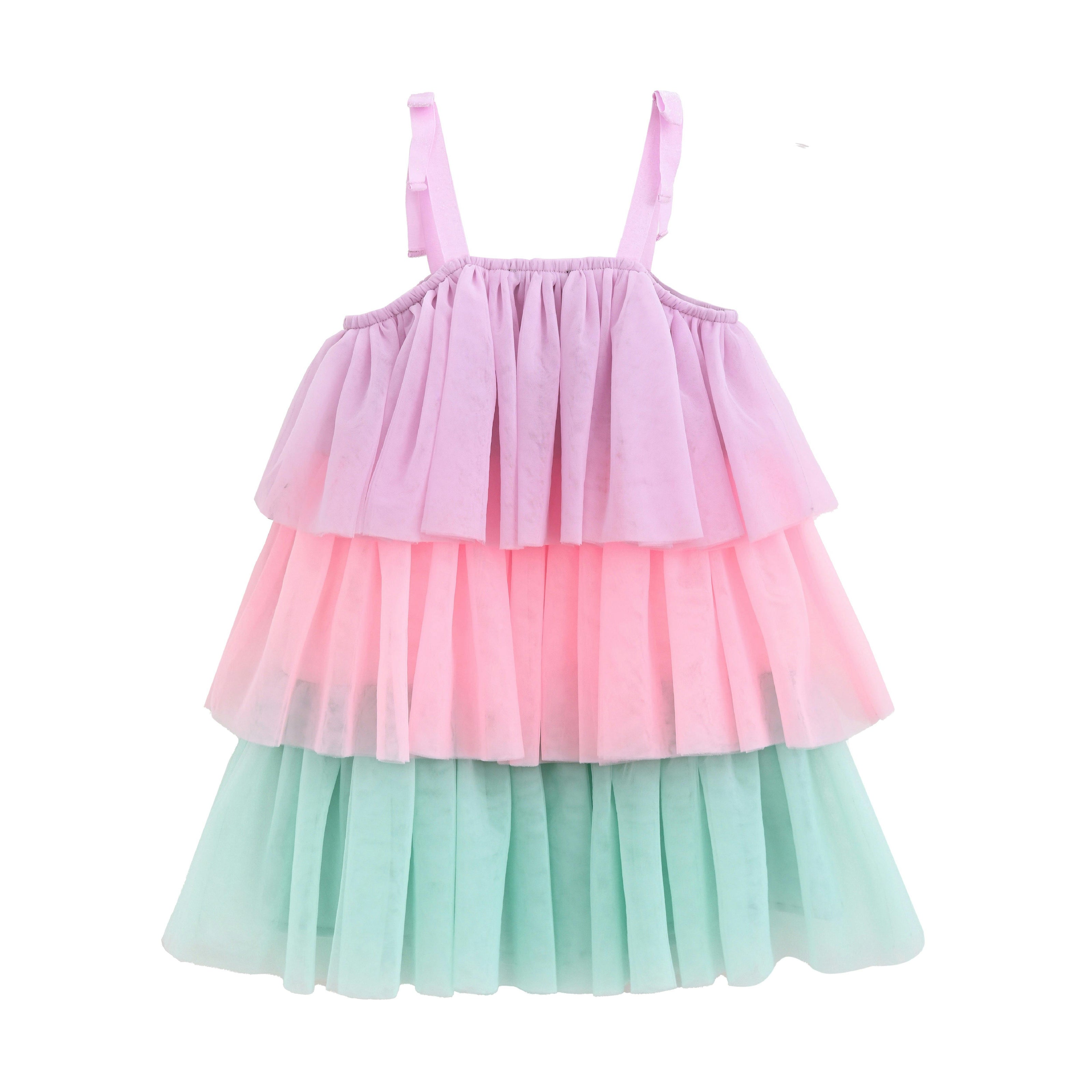 Pink Vaelina Pastel Tier Dress