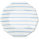 Cobalt Frenchie Striped Large Plates