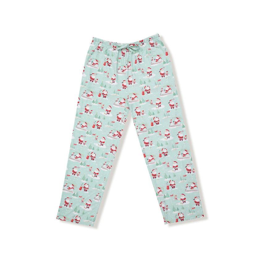 Golfing Santa and Elves - Adult Bottom with Pockets